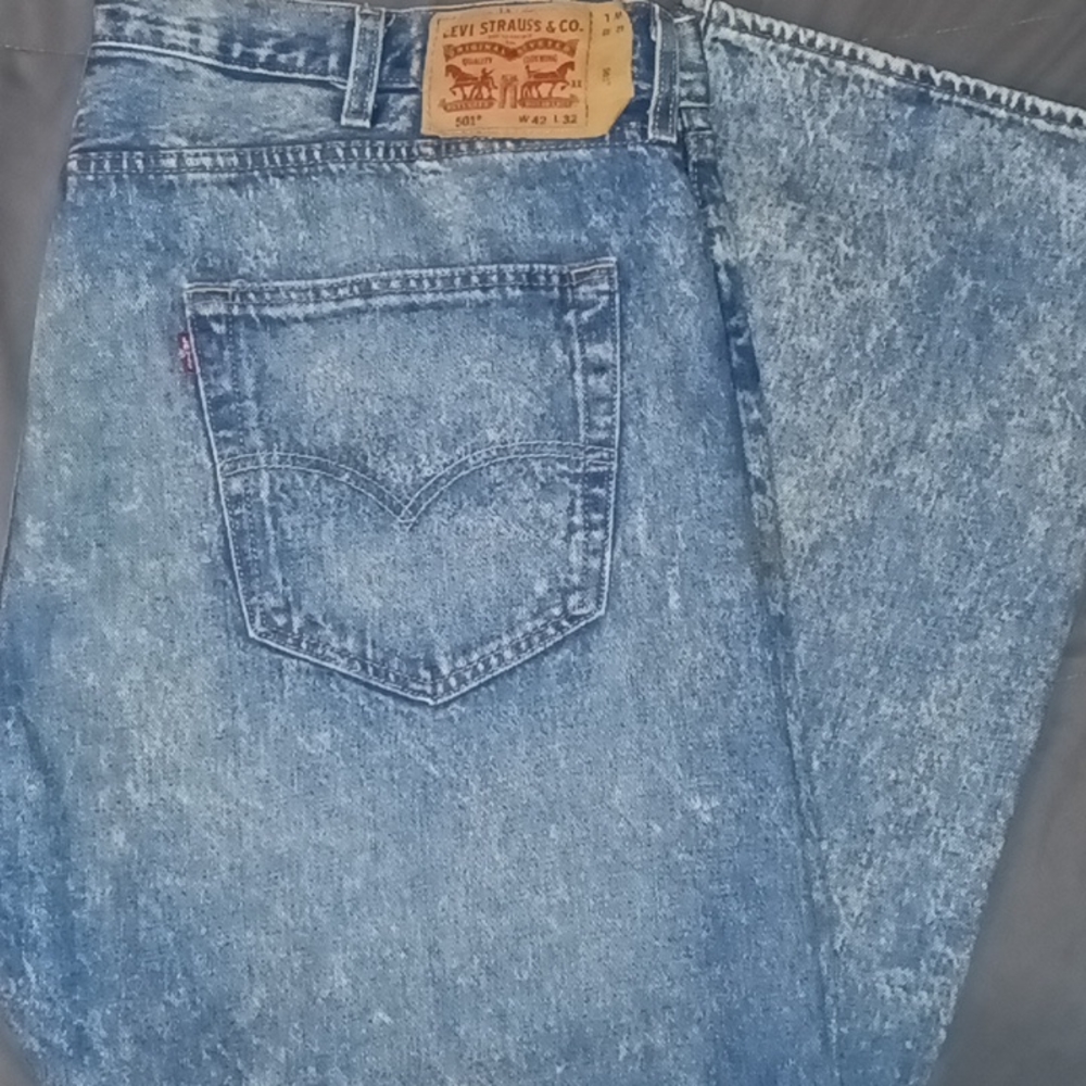 Levi's, Men's 501 Jeans, 42/32 Acid Wash
